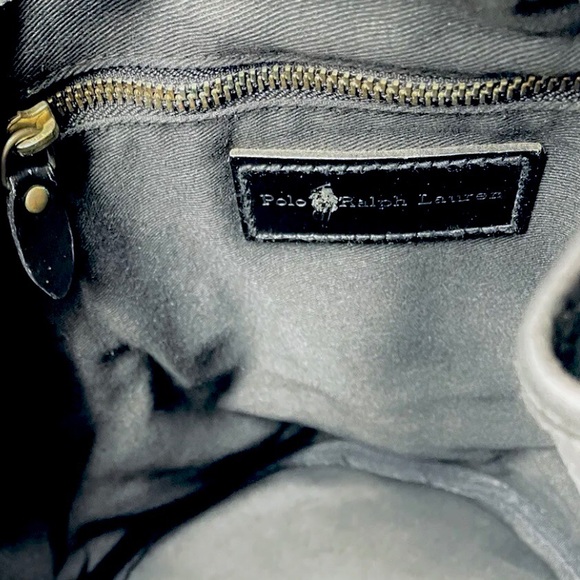 RALPH LAUREN Black Watch Plaid Drawstring Backpack Sling Messenger Bag Vintage - Picture 6 of 9